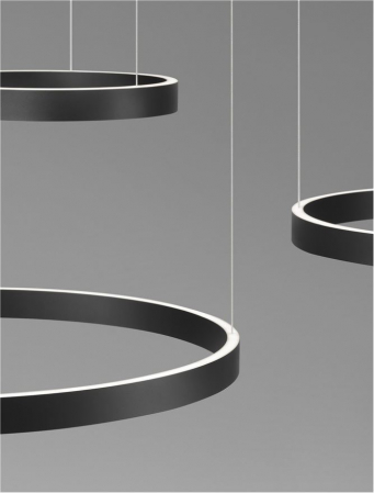 Lustra Nova Luce ELOW EN 9345652 LED 181W 3000K 8891lm Sandy Black Aluminium & Silicone  Triac Dimmable IP20 [6]