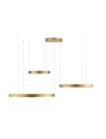 Lustra Nova Luce ELOW EN 9345653 LED 181W 3000K 8891lm Brushed Gold Aluminium & Silicone  Triac Dimmable IP20 [2]