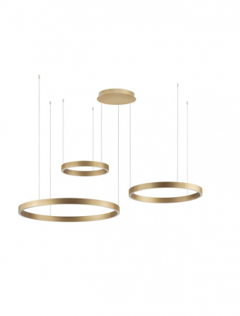 Lustra Nova Luce ELOW EN 9345653 LED 181W 3000K 8891lm Brushed Gold Aluminium & Silicone  Triac Dimmable IP20 [1]