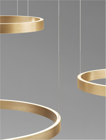 Lustra Nova Luce ELOW EN 9345653 LED 181W 3000K 8891lm Brushed Gold Aluminium & Silicone  Triac Dimmable IP20 [6]