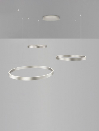 Lustra Nova Luce ELOW EN 9345654 LED 181W 3000K 8891lm Brushed Champagne Silver Aluminium & Silicone  Triac Dimmable IP20 [5]