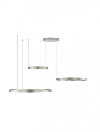 Lustra Nova Luce ELOW EN 9345654 LED 181W 3000K 8891lm Brushed Champagne Silver Aluminium & Silicone  Triac Dimmable IP20 [2]