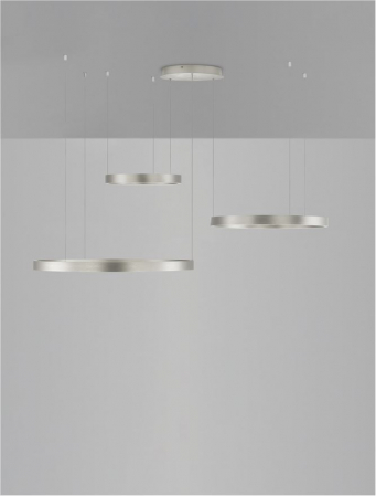 Lustra Nova Luce ELOW EN 9345654 LED 181W 3000K 8891lm Brushed Champagne Silver Aluminium & Silicone  Triac Dimmable IP20 [4]