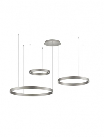 Lustra Nova Luce ELOW EN 9345654 LED 181W 3000K 8891lm Brushed Champagne Silver Aluminium & Silicone  Triac Dimmable IP20 [1]