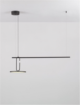 Lustra Nova Luce GEA 9501209 LED 22W 3000K 2600lm Black Steel, Aluminium & Acrylic   IP20 [4]