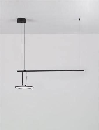 Lustra Nova Luce GEA 9501209 LED 22W 3000K 2600lm Black Steel, Aluminium & Acrylic   IP20 [5]