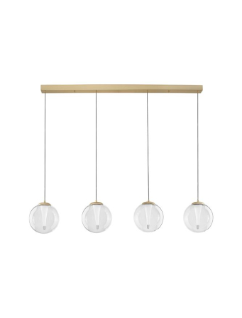 Moderne - Lustra Nova Luce GI 9416941 Triac Dimmable Sandy Gold Metal & Clear Glass LED 25W 1765lm 3000K IP20