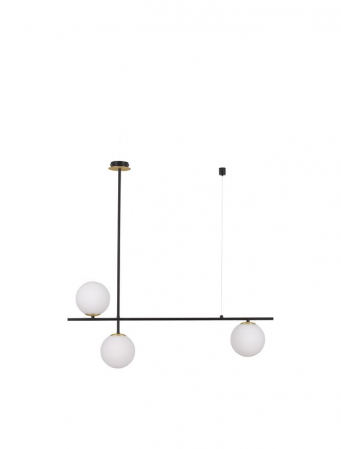 Lustra Nova Luce GIT G9 2x5W   Matt Black & Gold Metal Opal Glass IP20