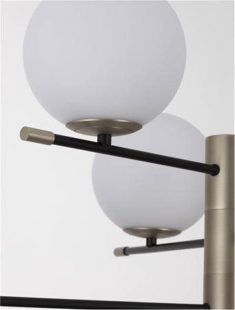 Lustra Nova Luce GIT G9 6x5W   Matt Black & Gold Metal Opal Glass IP20 [2]