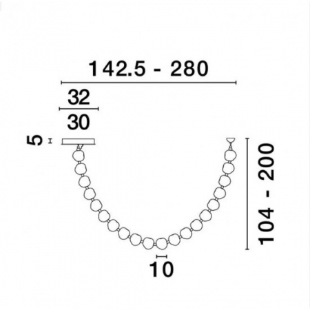 Lustra Nova Luce IFOS 9186812 Triac Dimmable Sandy Black & Chrome Metal & Clear Acrylic LED 91W 6659lm 3000K IP20 [2]