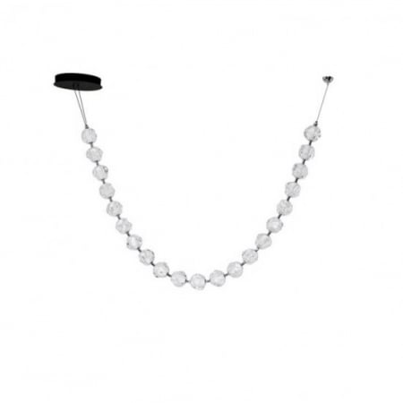Lustre - Lustra Nova Luce IFOS 9186812 Triac Dimmable Sandy Black & Chrome Metal & Clear Acrylic LED 91W 6659lm 3000K IP20