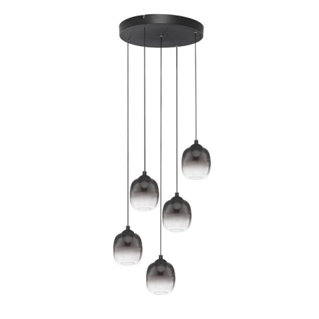 ILUMINAT - Candelabru Nova Luce KITA 9236207 Triac Dimmable Sandy Black Steel & Smoke Glass LED 28W 2222lm 3000K IP20