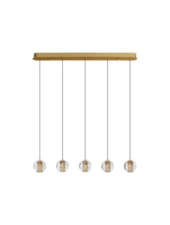 Moderne - Lustra Nova Luce LICIO 9186961 Triac Dimmable Gold Metal & Blown Glass LED 16W 832lm 3000K IP20