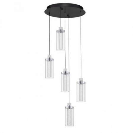 ILUMINAT - Lustra Nova Luce Lune, negru, LED, 38W, 1254 lumeni, alb cald 3000K, D.38 cm, 9520011