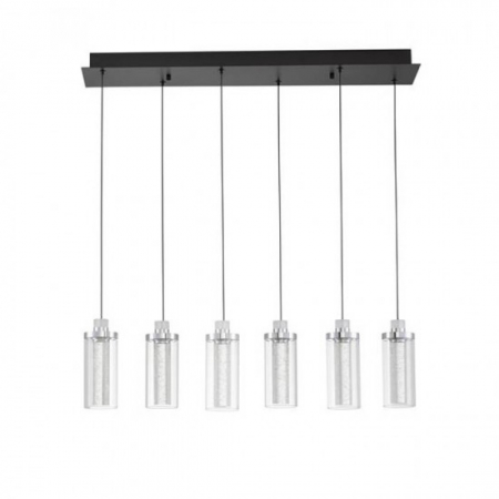 ILUMINAT - Lustra Nova Luce Lune, negru, LED, 44W, 1292 lumeni, alb cald 3000K, L.81 cm, 9520012