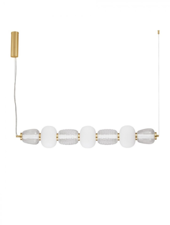 Moderne - Lustra Nova Luce MOVIL 9030539 Triac Dimmable Clear & Acid Opal Glass Glossy Gold Metal Base LED 42W 7029lm 3000K IP20