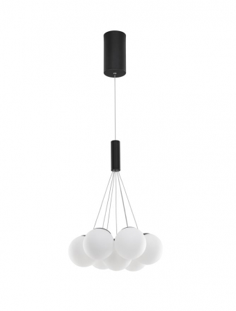 9061433 Lustra Nova Luce NUVOLE LED 49W 2240lm 3000K Aluminium & Opal Glass Sandy Black Dimabil Triac IP20