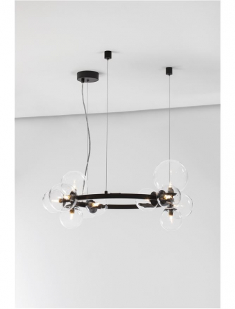 Lustra Nova Luce ODILLIA G9 11x5W   Matt Black Metal & Glass IP20 [4]