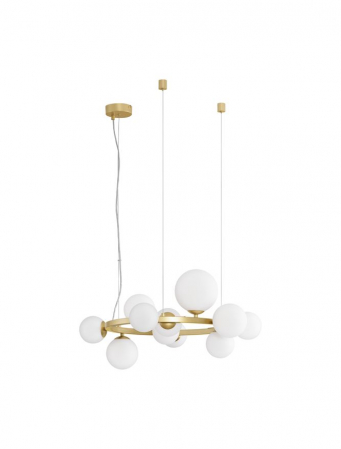 Moderne - Lustra Nova Luce ODILLIA G9 11x5W   Opal Glass & Matt Gold Metal IP20