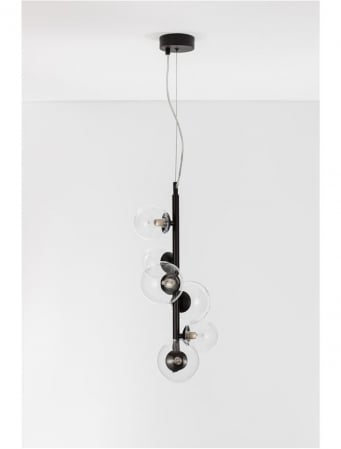 Lustra Nova Luce ODILLIA G9 6x5W   Matt Black Metal & Glass IP20 [2]