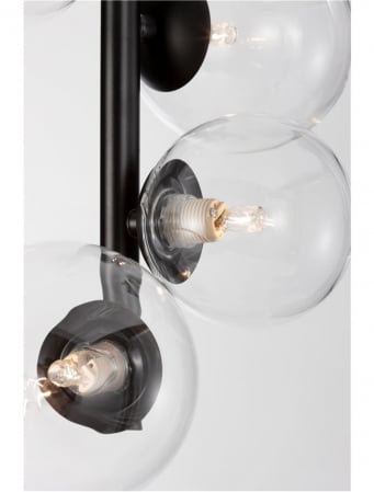 Lustra Nova Luce ODILLIA G9 6x5W   Matt Black Metal & Glass IP20 [5]