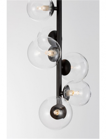 Lustra Nova Luce ODILLIA G9 6x5W   Matt Black Metal & Glass IP20 [4]