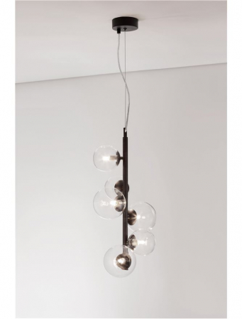 Lustra Nova Luce ODILLIA G9 6x5W   Matt Black Metal & Glass IP20 [3]
