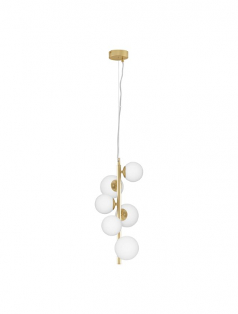 Lustra Nova Luce ODILLIA G9 6x5W   Opal Glass & Matt Gold Metal IP20