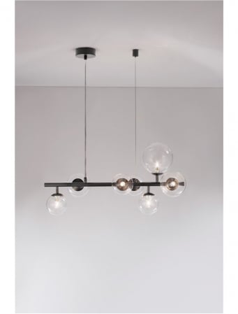 Lustra Nova Luce ODILLIA G9 7x5W   Matt Black Metal & Glass IP20 [3]