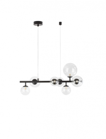 Lustra Nova Luce ODILLIA G9 7x5W   Matt Black Metal & Glass IP20