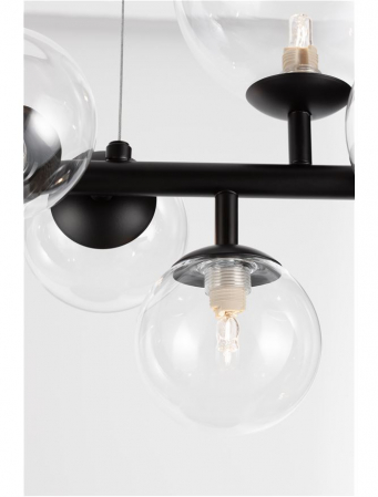Lustra Nova Luce ODILLIA G9 7x5W   Matt Black Metal & Glass IP20 [8]