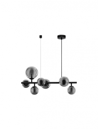 Lustre - Lustra Nova Luce ODILLIA G9 7x5W   Matt Black Metal & Smoky Glass IP20