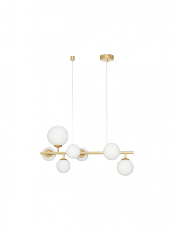 Lustra Nova Luce ODILLIA G9 7x5W   Opal Glass & Matt Gold Metal IP20