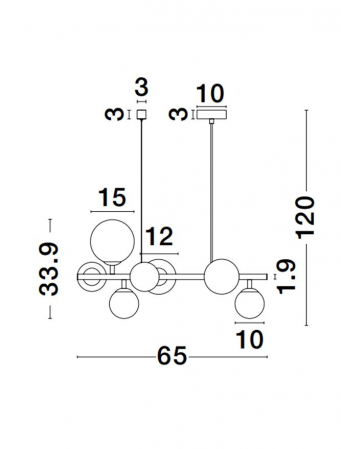 Lustra Nova Luce ODILLIA G9 7x5W   Opal Glass & Matt Gold Metal IP20 [2]