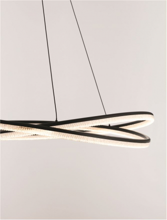 Lustra Nova Luce OPEHLIA 9186935 LED 68W 3000K 5637lm Sandy Black Aluminium   IP20 [9]