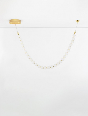 Lustra Nova Luce PERLA 9186955 LED 48W 3000K 4031lm Gold Metal & Opal Glass  IP20 [2]