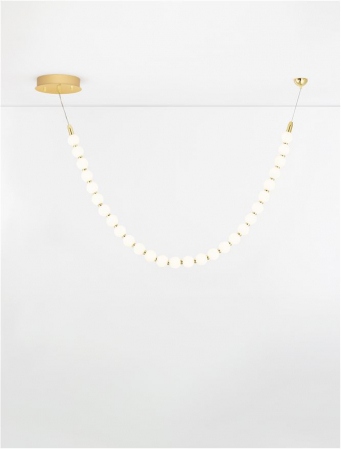 Lustra Nova Luce PERLA 9186955 LED 48W 3000K 4031lm Gold Metal & Opal Glass  IP20 [3]