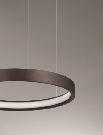 Lustra Nova Luce PERRINE 9345647 LED 22W 3000K 2552lm Brushed BroW n Coffee Aluminium & Silicone  Triac Dimmable IP20 [4]