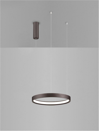 Lustra Nova Luce PERRINE 9345647 LED 22W 3000K 2552lm Brushed BroW n Coffee Aluminium & Silicone  Triac Dimmable IP20 [3]