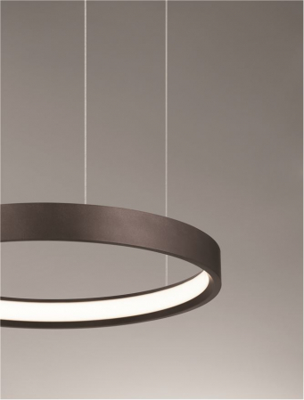 Lustra Nova Luce PERRINE 9345647 LED 22W 3000K 2552lm Brushed BroW n Coffee Aluminium & Silicone  Triac Dimmable IP20 [5]