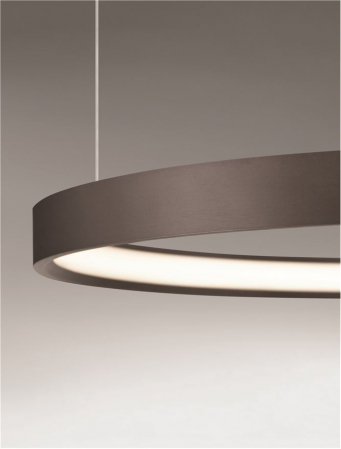 Lustra Nova Luce PERRINE 9345648 LED 40W 3000K 3326lm Brushed BroW n Coffee Aluminium & Silicone  Triac Dimmable IP20 [5]