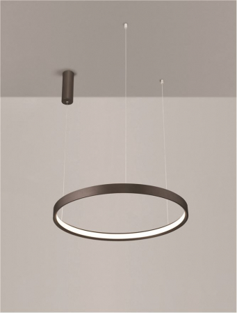 Lustra Nova Luce PERRINE 9345648 LED 40W 3000K 3326lm Brushed BroW n Coffee Aluminium & Silicone  Triac Dimmable IP20 [4]