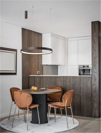 Lustre - Lustra Nova Luce PERRINE 9345648 LED 40W 3000K 3326lm Brushed BroW n Coffee Aluminium & Silicone  Triac Dimmable IP20