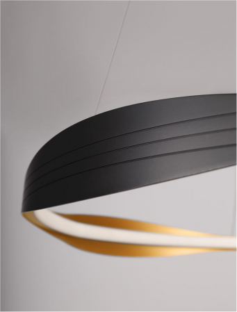 Lustra Nova Luce PLATINUM 9030642 LED 32W 2700K-5000K 1192lm Sandy Black & Gold Aluminium & Acrylic  Dimmable With remote control IP20 [2]