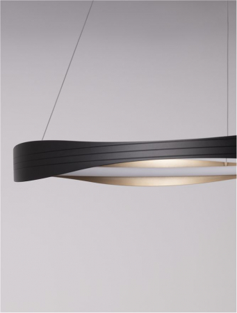 Lustra Nova Luce PLATINUM 9030643 LED 40W 2700K-5000K 1472lm Sandy Black & Gold Aluminium & Acrylic  Dimmable With remote control IP20 [2]