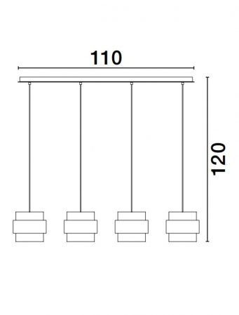 Lustra Nova Luce SIANNA E27 4x12W   Smoky Glass Brass Gold Metal IP20 [2]