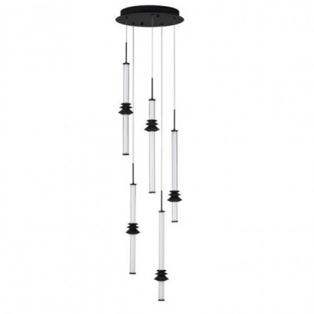 Lustre - Lustra Nova Luce STALACTITE 9236407 Triac Dimmable Sandy Black Aluminium, Acrylic & Ceramic LED 32W 2306lm 3000K IP20