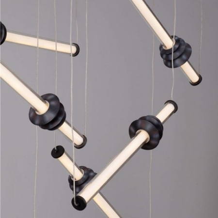 Lustra Nova Luce STALACTITE 9236409 Triac Dimmable Sandy Black Aluminium, Acrylic & Ceramic LED 36W 2811lm 3000K IP20 [2]