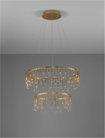 Lustra Nova Luce STELLAR 9186968 LED 41W 3000K 3317lm Matt Brass Gold Copper Triac Dimmable IP20 [2]