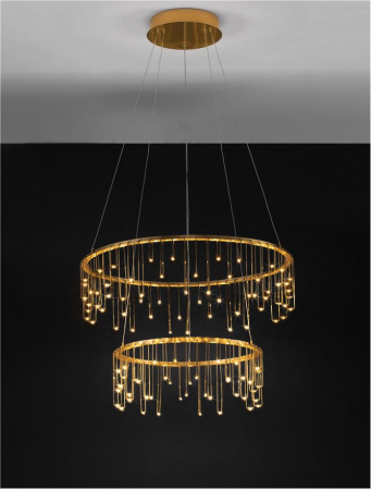 Lustra Nova Luce STELLAR 9186968 LED 41W 3000K 3317lm Matt Brass Gold Copper Triac Dimmable IP20 [3]